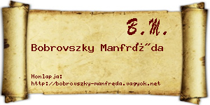 Bobrovszky Manfréda névjegykártya
